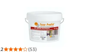 Cubo de 10 kg de mortero de acabado Tecno Prodist para reparación estructural de pilares y fachadas.