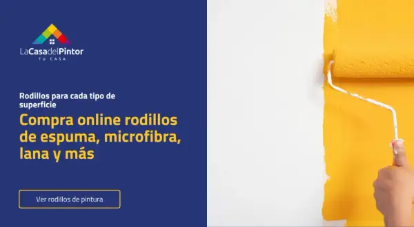 Descubre los tipos de rodillos para pintar: espuma, microfibra, lana y más. ¡Renueva tu hogar con La Casa del Pintor!