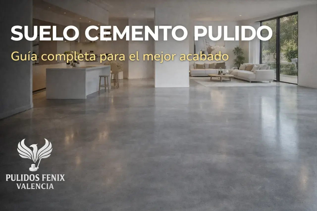Suelo de cemento pulido moderno en un salón luminoso. Guía completa para el mejor acabado.