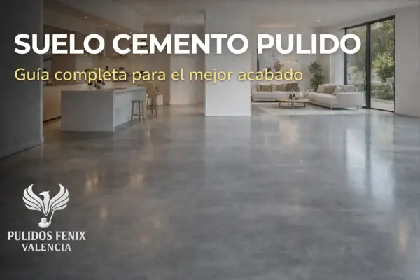 Suelo de cemento pulido moderno en un salón luminoso. Guía completa para el mejor acabado.